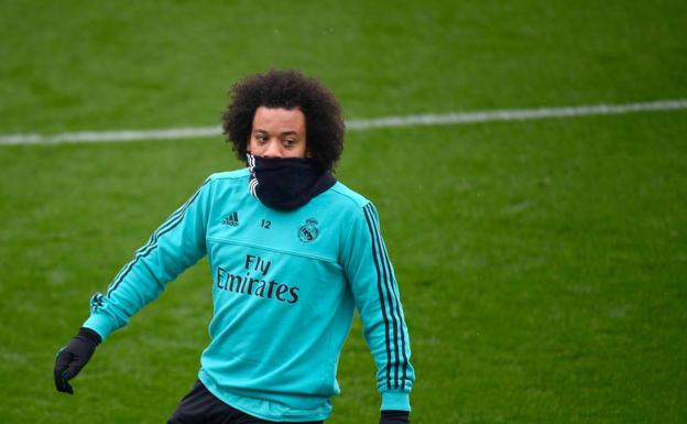 Marcelo, en un entrenamiento. 