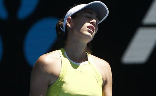 garbiñe Muguruza, tras perder ante Hsieh.