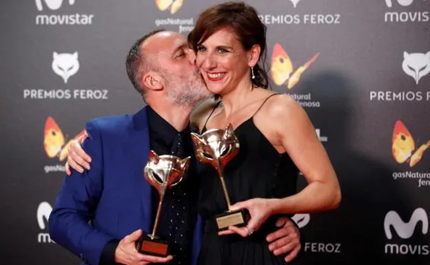 Javier Gutiérrez y Malena Alterio, premio 'Mejor actor y mejor actriz protagonista de una serie' por su trabajo en 'Vergüenza'.
