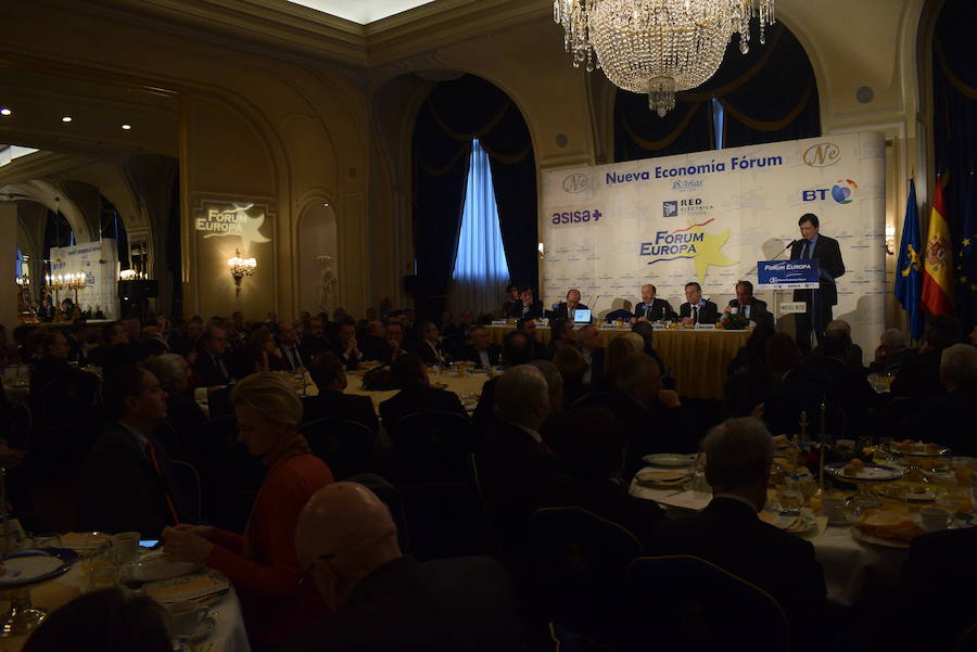 Javier Fernández, en el Foro Nueva Economía de Madrid