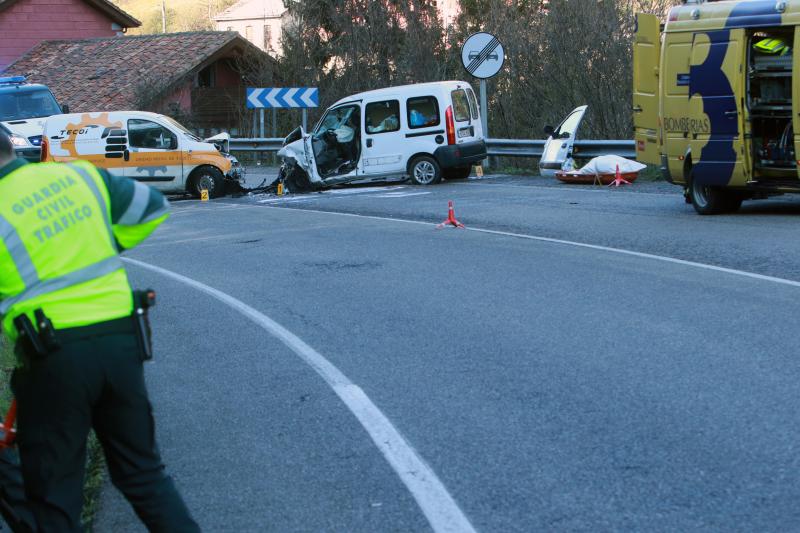 Muere una mujer en un accidente en el corredor del Aller en Mieres