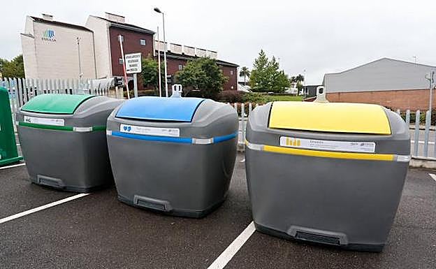 Los nuevos contenedores de recogida selectiva de Gijón. 