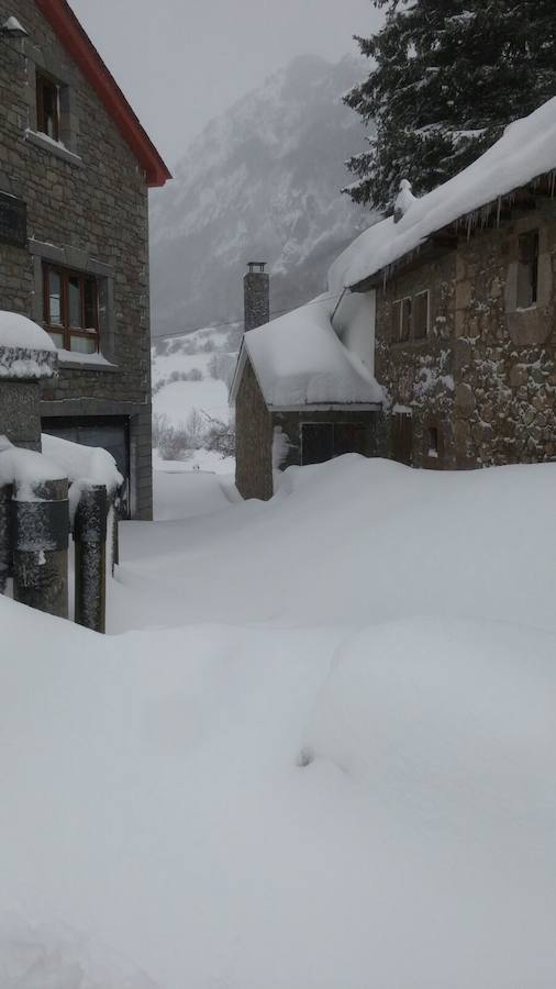 Impresionante nevada en el Occidente de Asturias