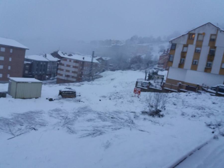 Impresionante nevada en el Occidente de Asturias