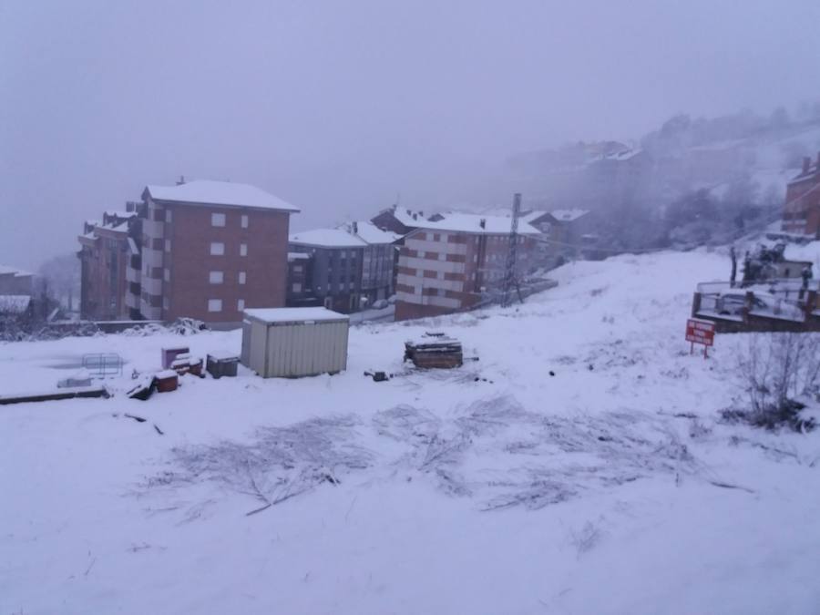 Impresionante nevada en el Occidente de Asturias