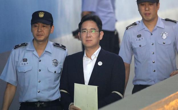 El heredero de Samsung, Lee Jae-yong.