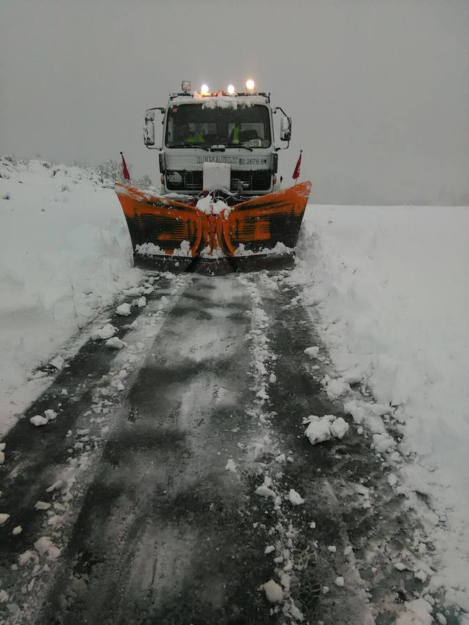 La llegada de un nuevo frente frío mantiene gran parte de Asturias bajo un manto blanco. Además de la nieve, la caída de árboles está complicando la circulación en varias carreteras de la región. 