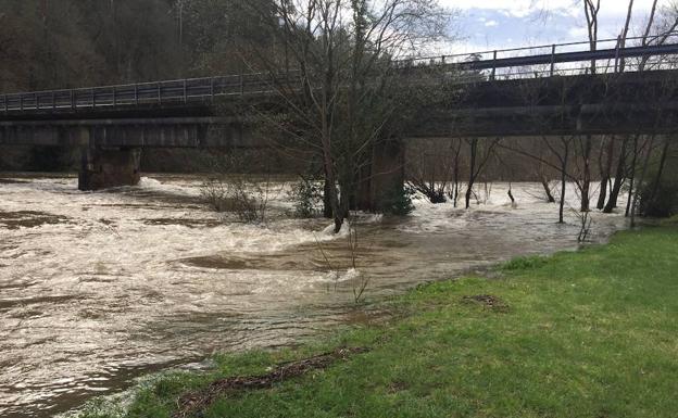 Alerta en Pravia ante la amenaza de desbordamiento del río Narcea