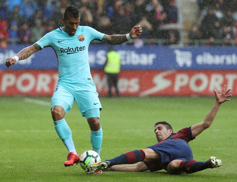 Tras dos empates consecutivos, el líder se reencontró con la victoria en Ipurua gracias a los tantos de Luis Suárez y Jordi Alba. 