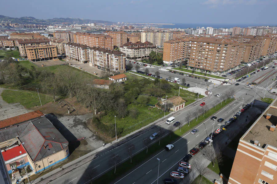 Imágenes tomadas desde los lugares más altos de la ciudad. Vista desde la avenida de Oviedo.