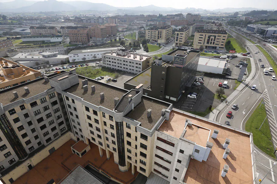 Imágenes tomadas desde los lugares más altos de la ciudad. Vista desde la avenida de Oviedo.