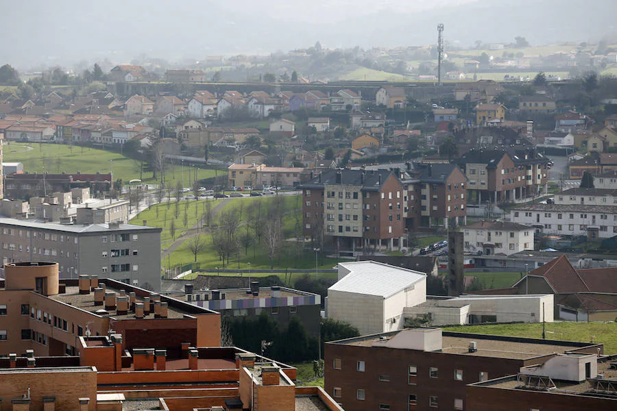 Imágenes tomadas desde los lugares más altos de la ciudad. Vista desde la avenida de Oviedo.