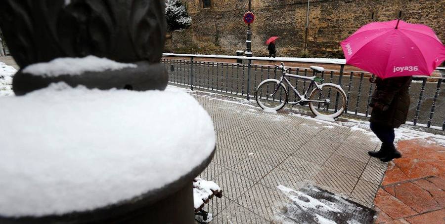 Fotos: Oviedo y el centro de la región amanecen cubiertos de nieve