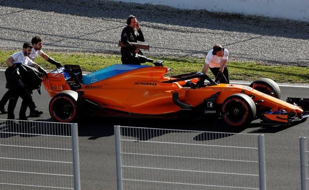 El monoplaza que pilotaba el belga Stoffel Vandoorne. 