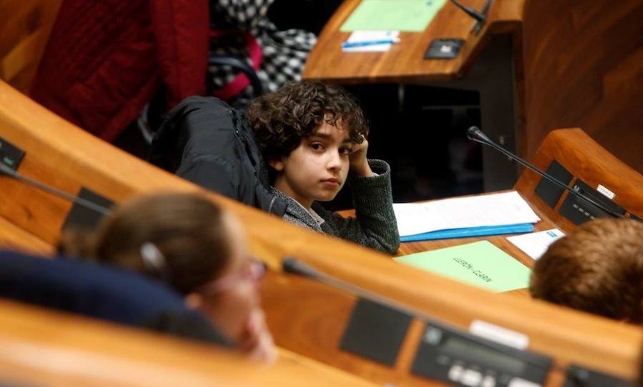 Un total de 75 alumnos de Primaria de Gijón y Mieres han participado en un pleno infantil organizado por Aldeas Infantiles SOS España en la Junta General. El programa 'Diputados por un día' está dirigido a evitar la violencia y el aislamiento infantil. 