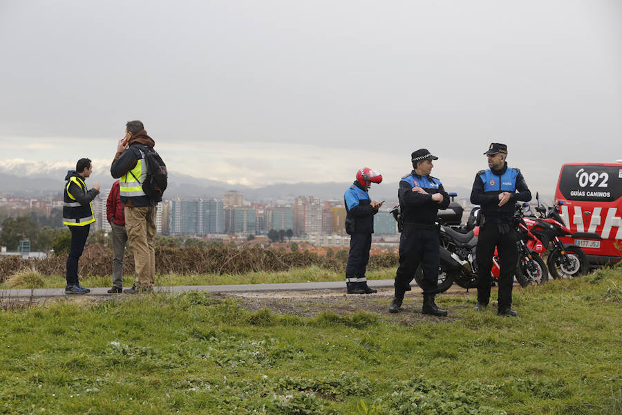 Fotos: Dispositivo de búsqueda en Gijón de Lorena Torrre, la mujer desaparecida