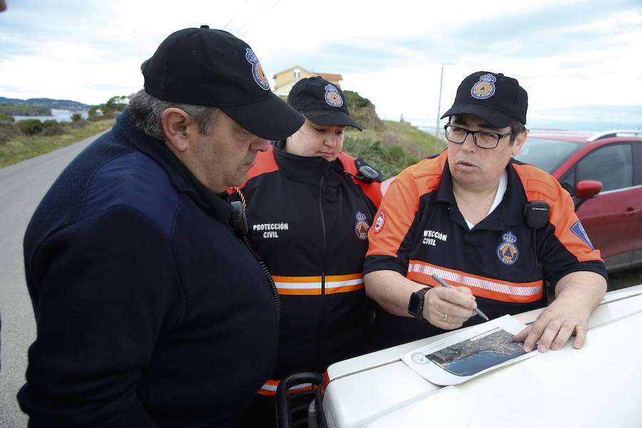 Fotos: Amplio dispositivo de búsqueda en Gijón para encontrar a Lorena Torre