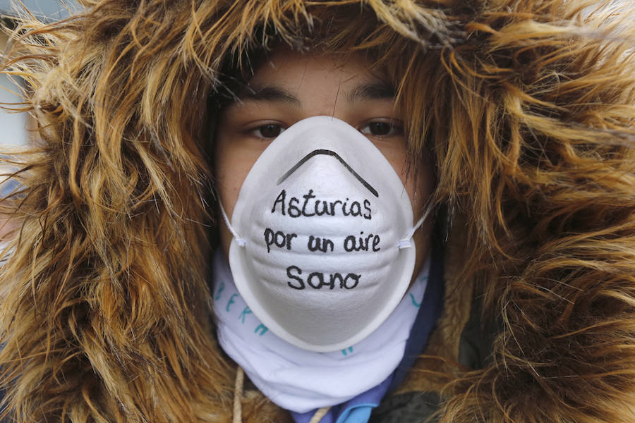 Fotos: Miles de personas se concentra en Gijón contra la contaminación en Asturias