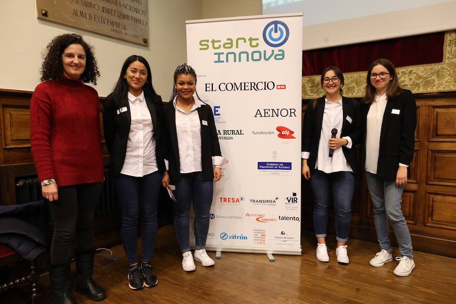 Medio centenar de estudiantes asturianos se han clasificado para la gran final de STARTinnova, el programa de fomento de la cultura emprendedora que promueve EL COMERCIO. Organizados en cinco equipos, han presentado sus proyectos ante un jurado de expertos en el Aula Magna del Edificio Histórico de la Universidad de Oviedo