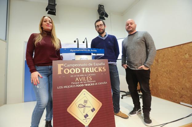 Suca García, Manuel Campa y Marino González, ayer. 