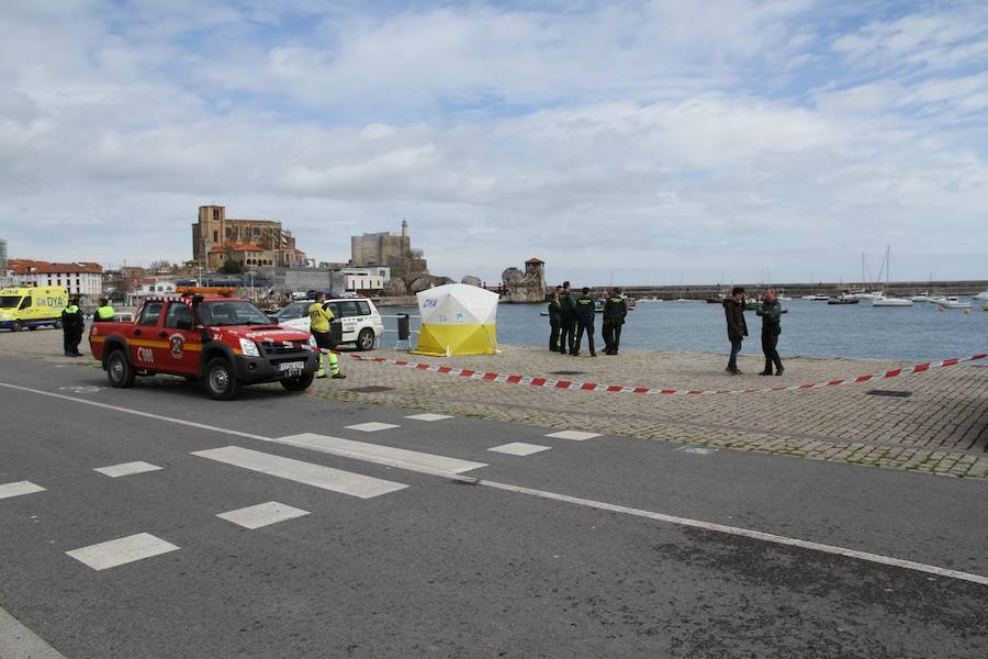 Fotos: Rescatan el cadáver de una mujer en la costa de Castro Urdiales