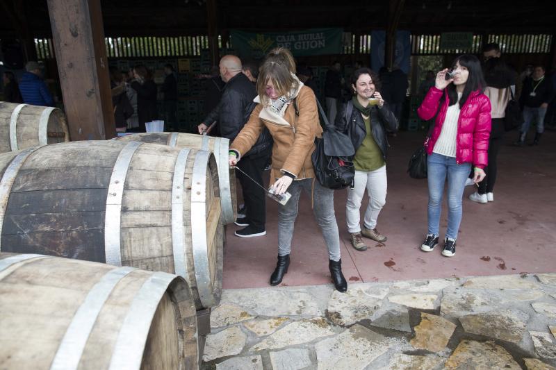 Decenas de personas se han congregado este jueves en el Museo del Pueblo de Asturias para inaugurar el noveno festival Primer Sidre l'Añu, en el que setenta llagares dan a probar hasta el domingo sus primeras producciones de la temporada. 