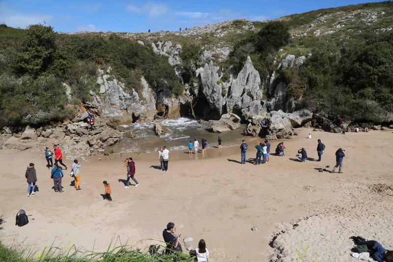 La previsión de mal tiempo no ha desincentivado a los visitantes y Asturias ha alcanzado una elevada tasa de ocupación esta Semana Santa. En los momentos en los que la lluvia ha dado una tregua, los turistas no han dudado en salir a disfrutar de los paisajes y las ciudades del Principado, de Oriente a Occidente. 