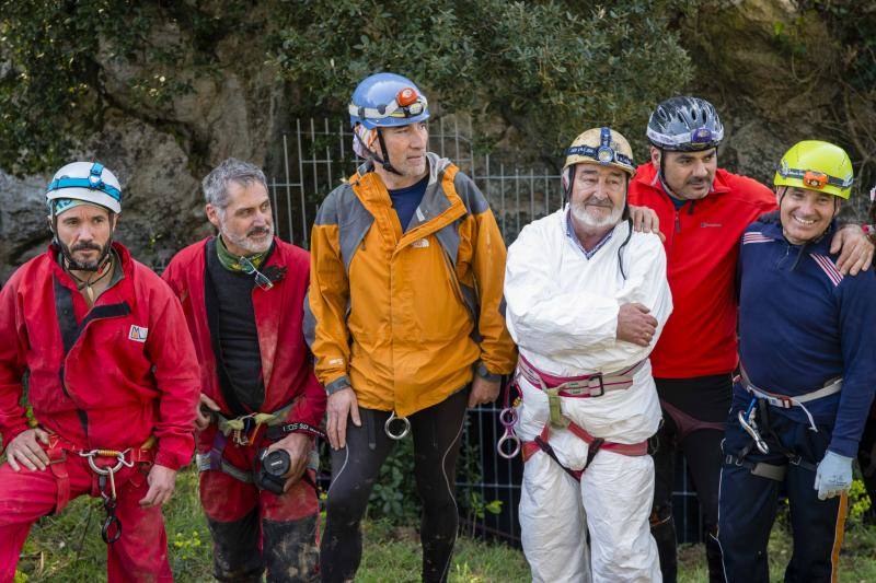 El Grupo Torreblanca recreó la primera bajada a la cueva de Tito Bustillo. En la recreación participaron algunos de los descubridores