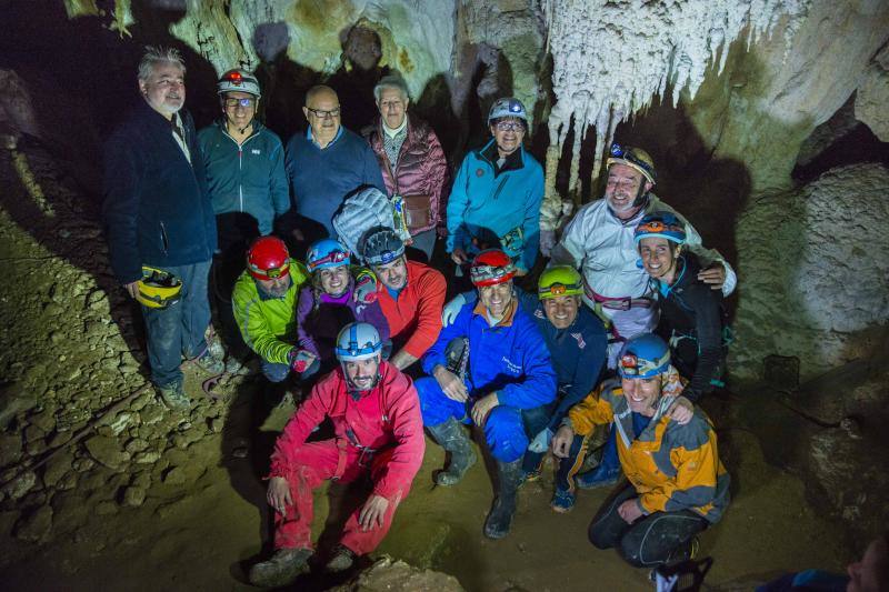 El Grupo Torreblanca recreó la primera bajada a la cueva de Tito Bustillo. En la recreación participaron algunos de los descubridores