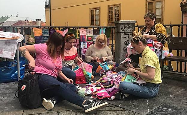 Algunas de las participantes en esta actividad del Mujeres Fest de Oviedo. 