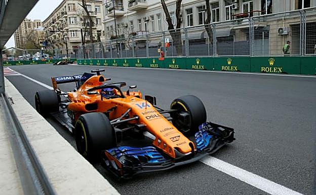 Fernando Alonso en el Gran Premio de Azerbaiyán