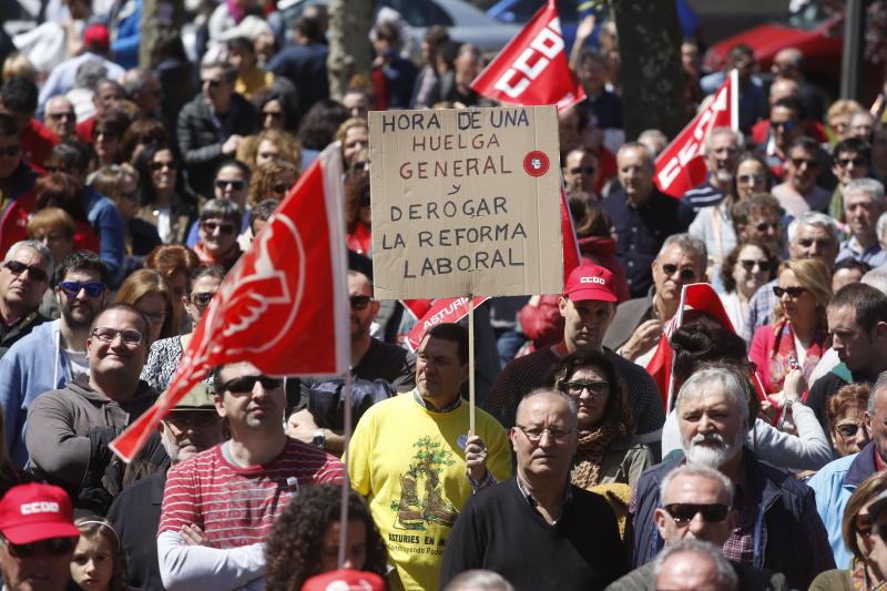 La manifestación parte del Parque Viejo de La Felguera bajo el lema «Igualdad, mejor empleo, mayores salarios, pensiones dignas»