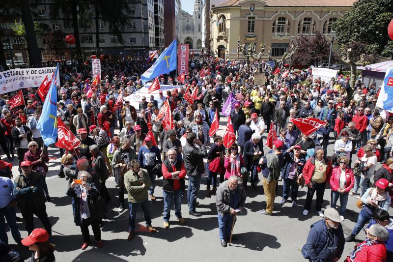 La manifestación parte del Parque Viejo de La Felguera bajo el lema «Igualdad, mejor empleo, mayores salarios, pensiones dignas»