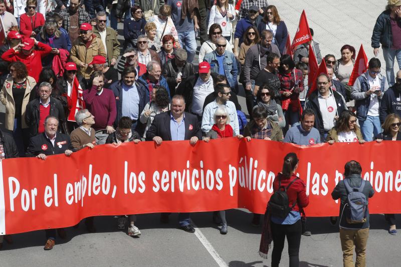 La manifestación parte del Parque Viejo de La Felguera bajo el lema «Igualdad, mejor empleo, mayores salarios, pensiones dignas»