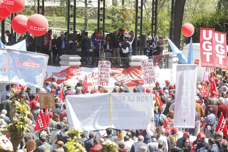 La manifestación parte del Parque Viejo de La Felguera bajo el lema «Igualdad, mejor empleo, mayores salarios, pensiones dignas»