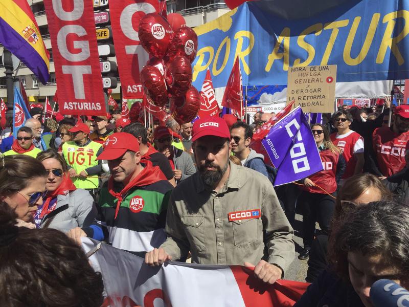 La manifestación parte del Parque Viejo de La Felguera bajo el lema «Igualdad, mejor empleo, mayores salarios, pensiones dignas»