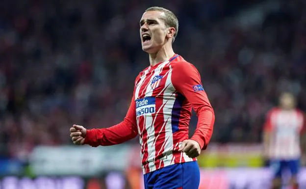 Antoine Griezmann celebra un gol con el Atlético. 