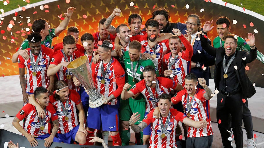 Dos tantos de Antoine Griezmann y otro de Gabi le sirvieron al Atlético de Madrid para derrotar en Lyon al Olympique de Marsella y conquistar su tercera Europa League. 