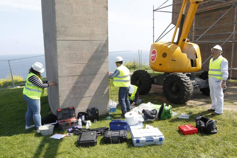 Fotos: Comienzan los trabajos de restauración en el &#039;Elogio del Horizonte&#039;