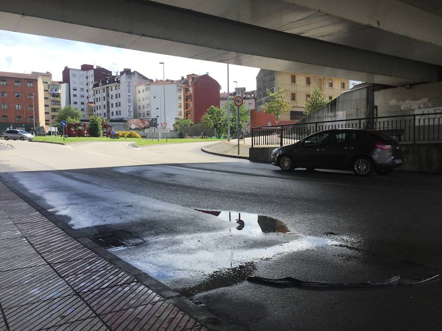 El Valle de Fontaciera, inundado por el desbordamiento del río Pinzales