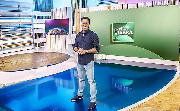 Jacbo Petrus, en el plató de 'Aquí la tierra'.