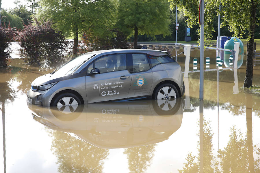 Han resultado afectados laboratorios, la cafetería y numerosas zonas comunes del centro de la Universidad de Oviedo