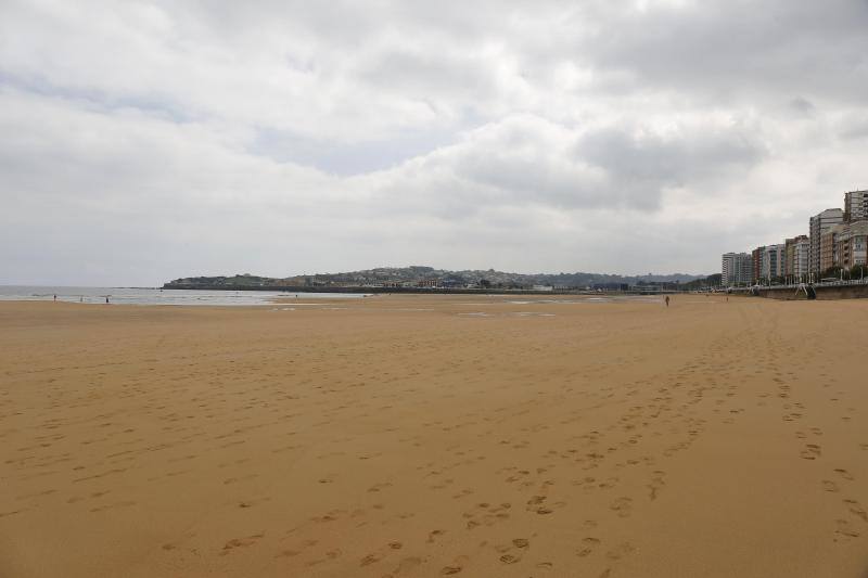 La playa llegará «en perfecto estado» al fin de semana, anticipa el Ayuntamiento, que ayer izó las banderas verde y amarilla