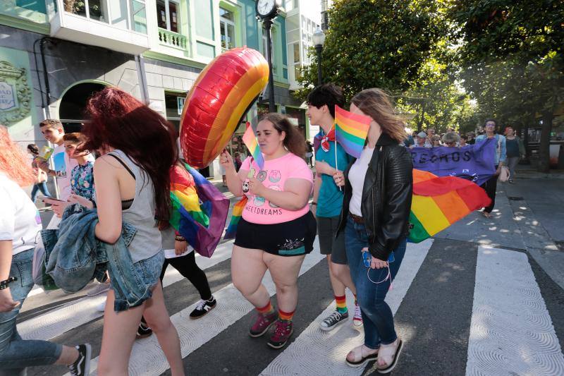 La manifestación del Orgullo, que reunió a cientos de personas, reclamó la urgente tramitación de una ley para proteger a las personas transexuales