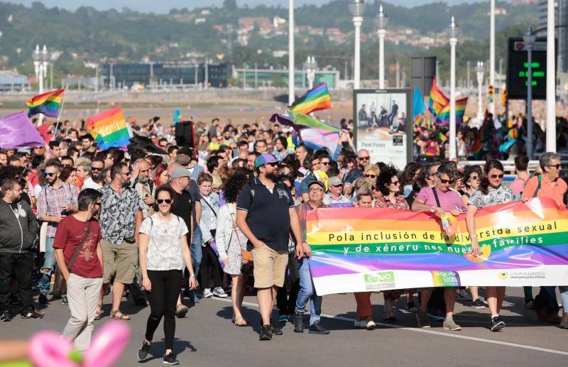 La manifestación del Orgullo, que reunió a cientos de personas, reclamó la urgente tramitación de una ley para proteger a las personas transexuales