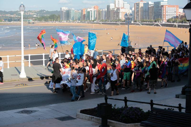 La manifestación del Orgullo, que reunió a cientos de personas, reclamó la urgente tramitación de una ley para proteger a las personas transexuales