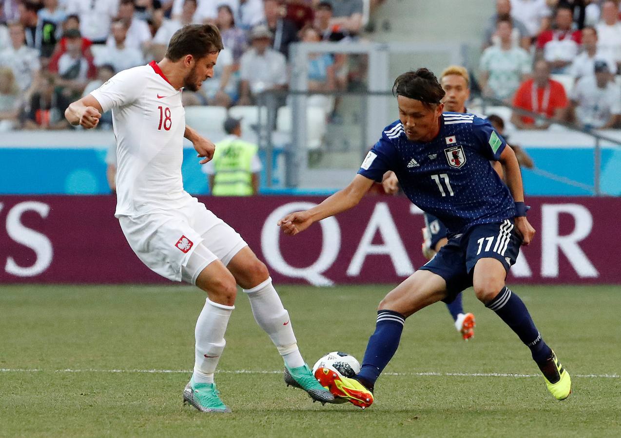 Las mejores imágenes del tercer partido del Grupo H entre Japón y Polonia. 