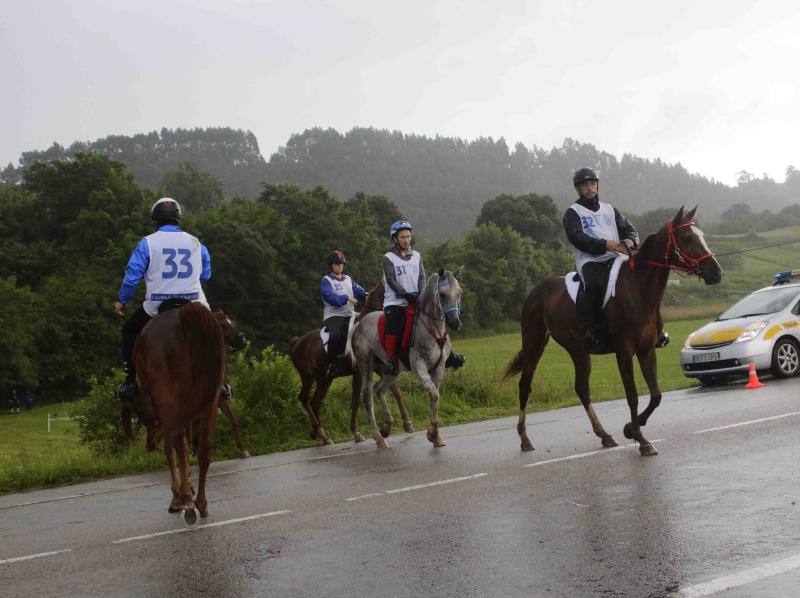 Medio centenar de binomios participaron en esta cita de la localidad ribadedense.