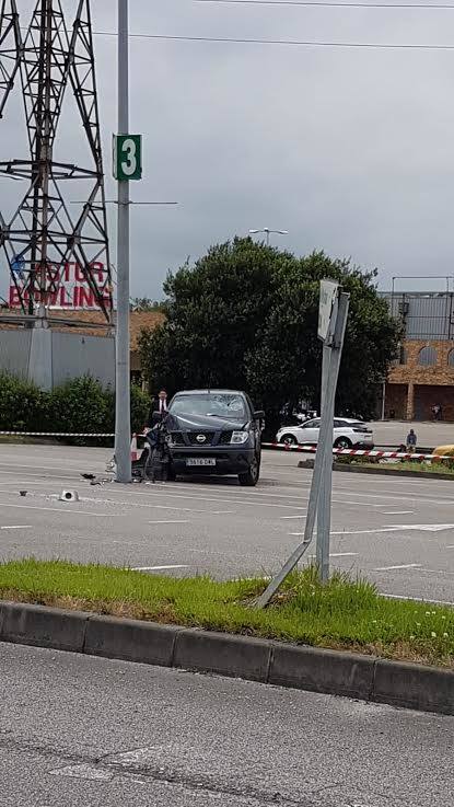 El choque de esta tarde. 