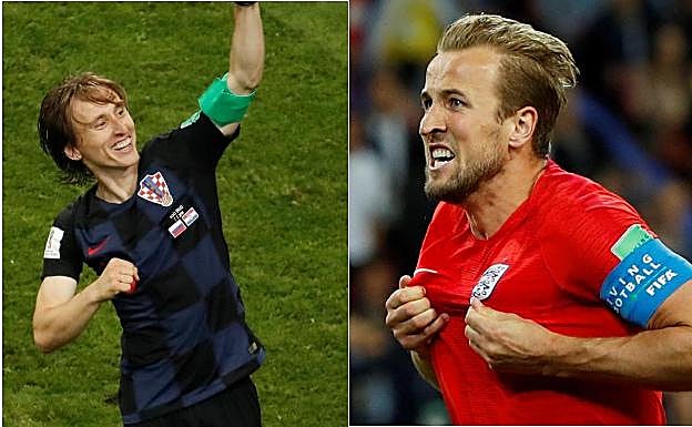 Luka Modric y Harry Kane.